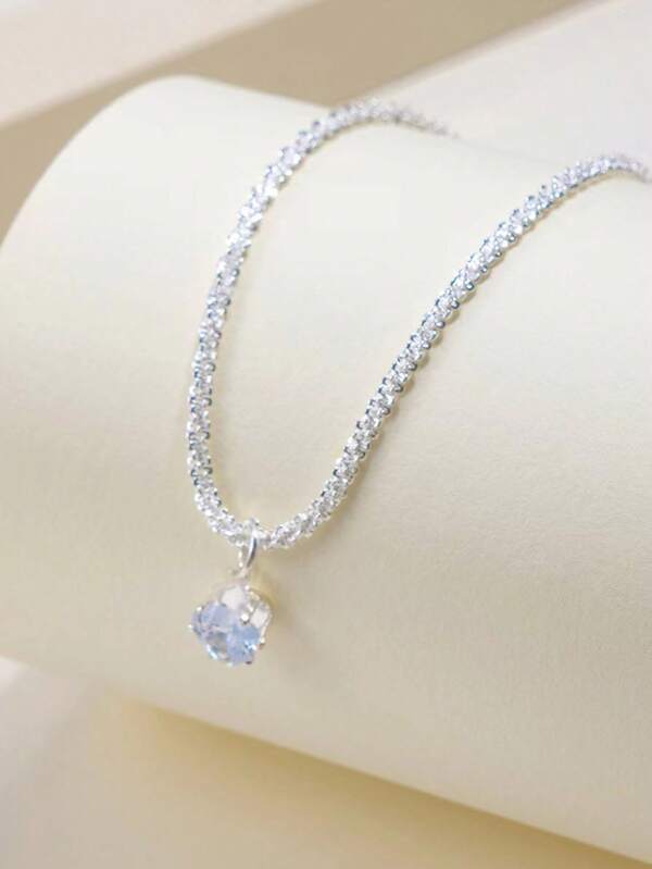 《時の雫(トキノシズク)》ヴィンテージ・クリスタルソリティアペンダント - 画像 (4)