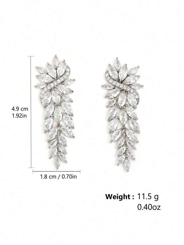 《光の羽根(フェザー・ド・ルミエール)》ヴィンテージ・マルキーズクリスタルピアス - 画像 (3)