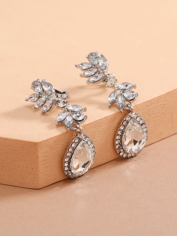 《静寂のしずく》ヴィンテージ・ティアクリスタルイヤリング - 画像 (4)