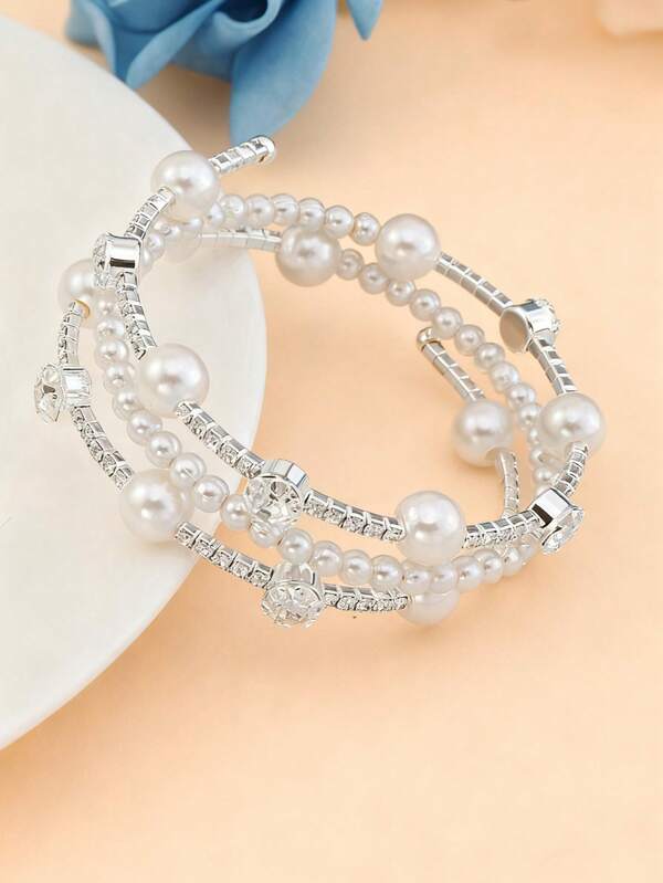 《月光の輪舞(ロンド)》ヴィンテージ・パールラインブレスレット - 画像 (4)